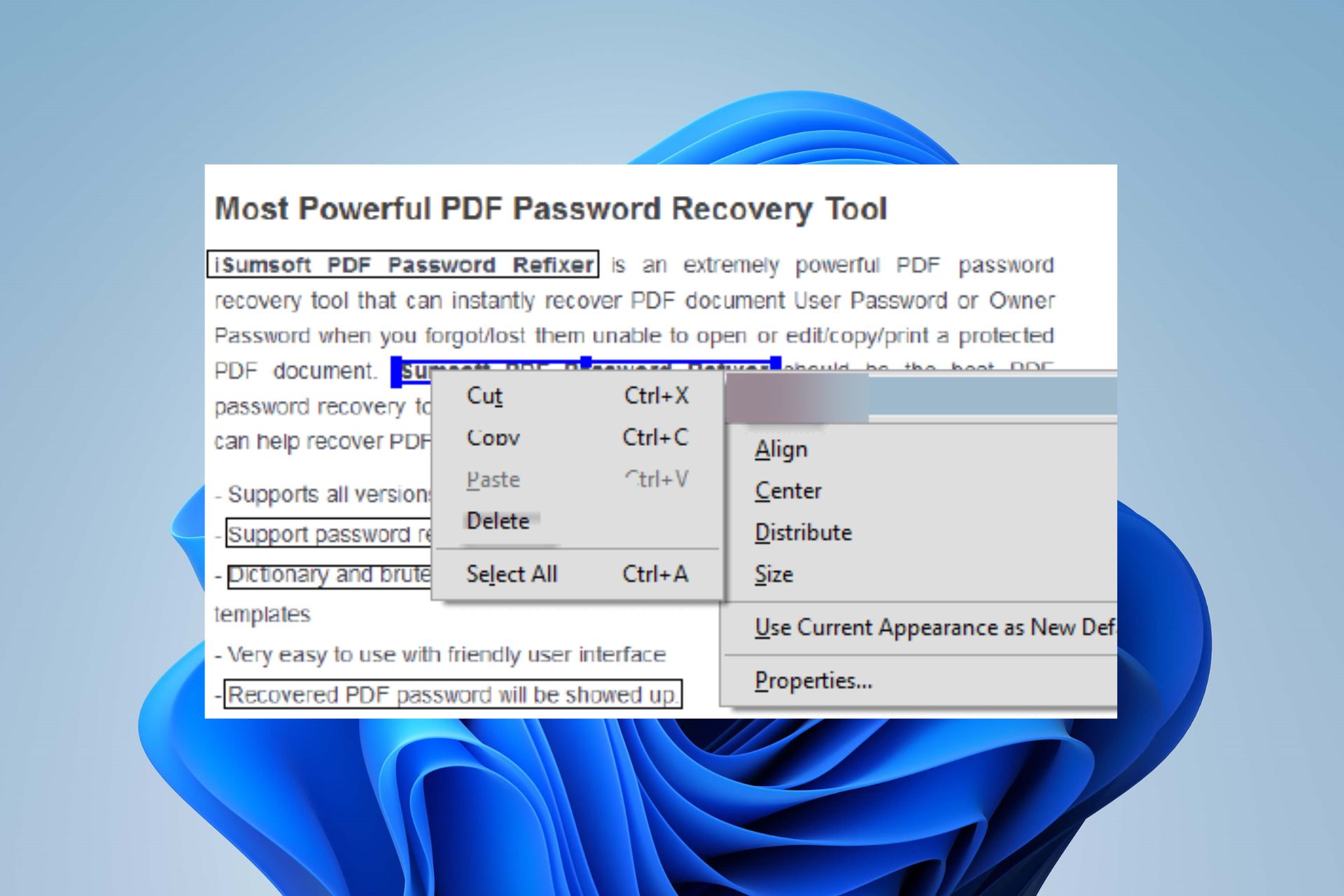 Remove Hyperlink in PDF