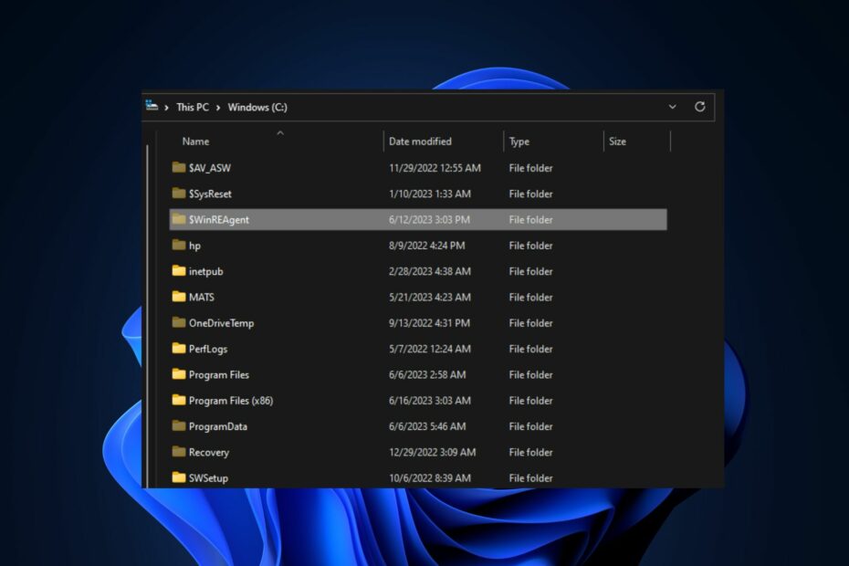 What is $WinREAgent Folder & Is It Safe to Delete it?