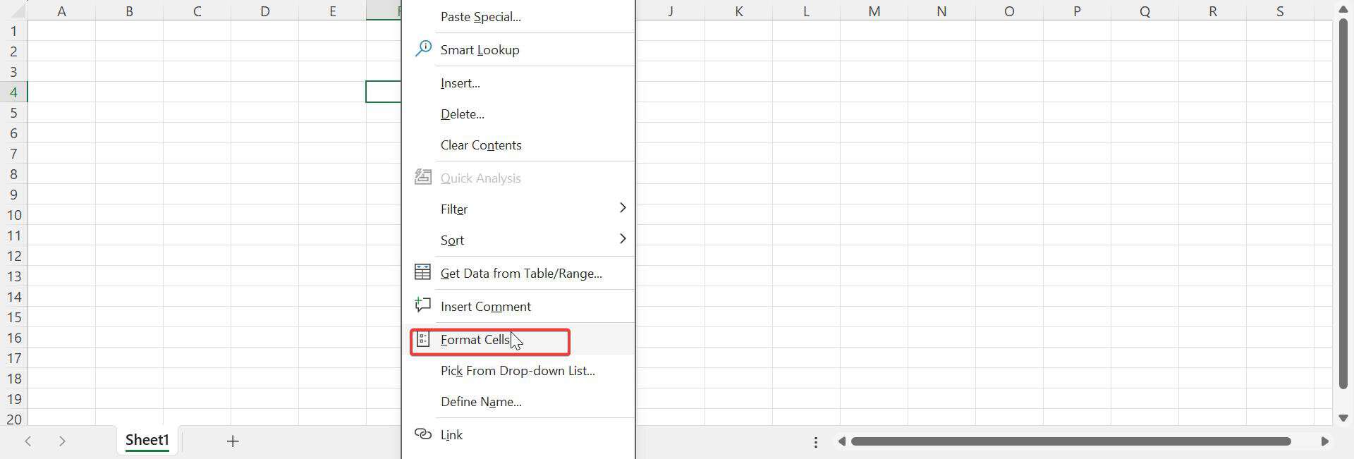 format cells excel