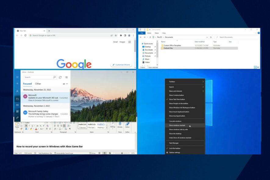 windows 10 split screen apps