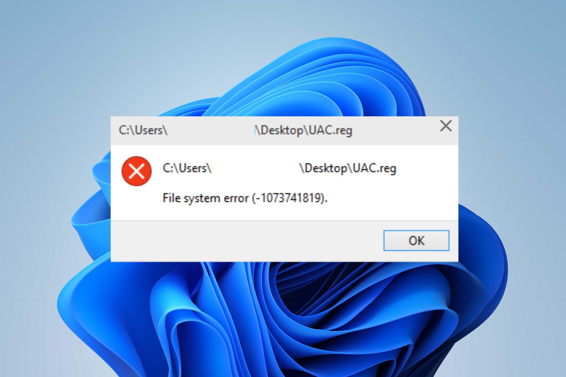 fix File System Error (-1073741819)