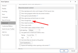 word contents page error bookmark not defined