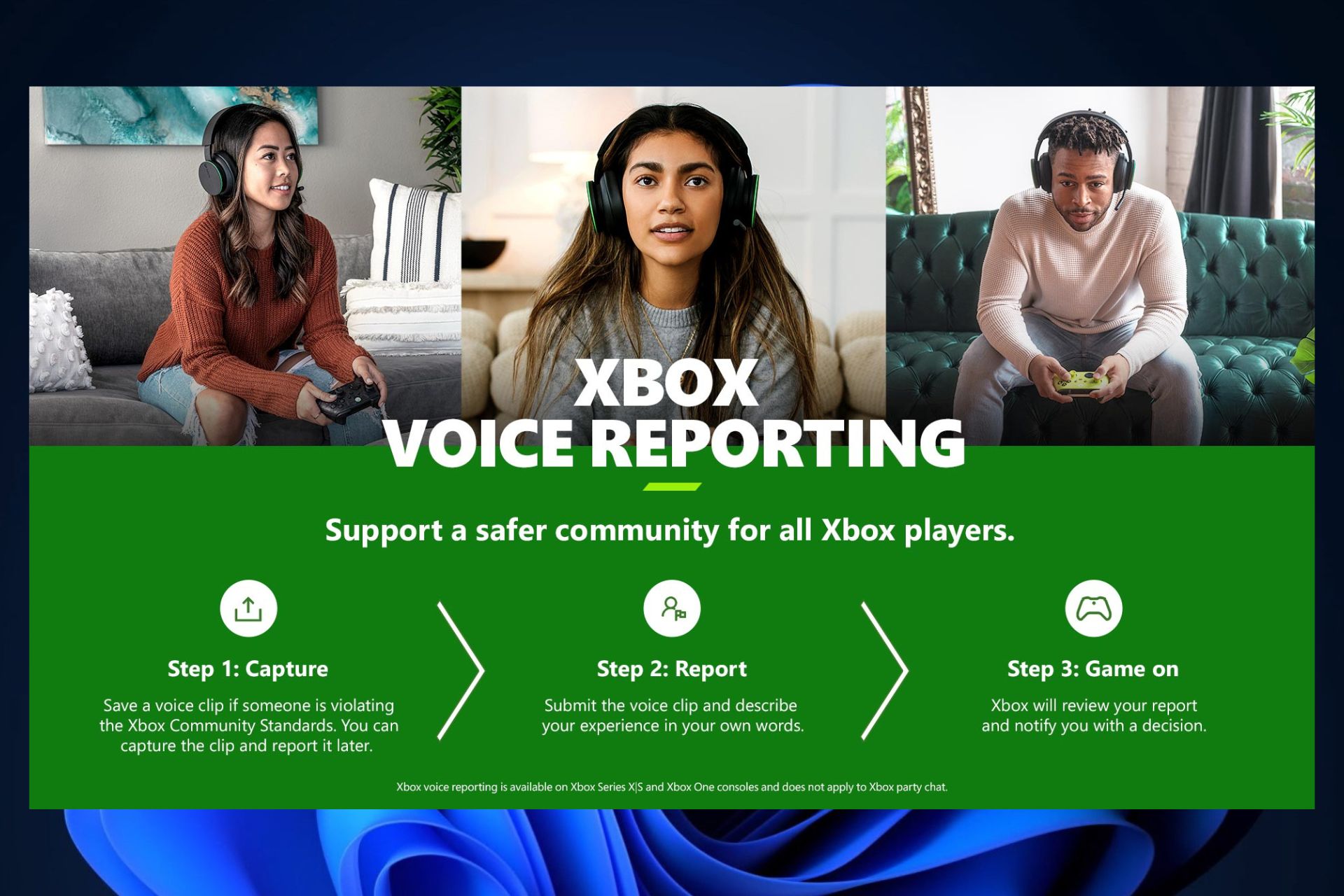 Xbox の音声レポート機能