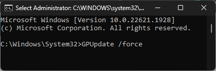 GPupdate /force