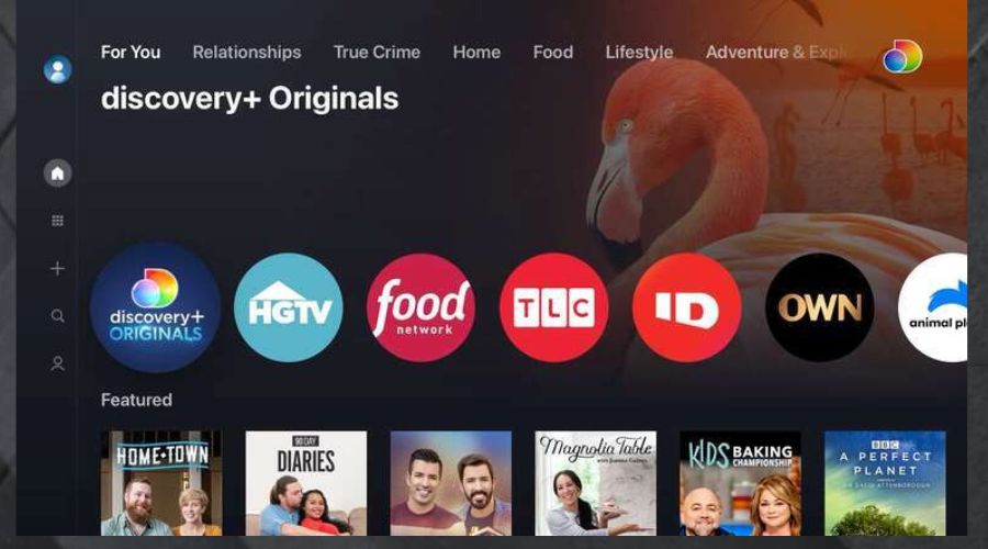 discovery plus home page