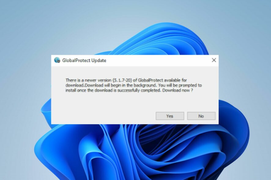 globalprotect not updating