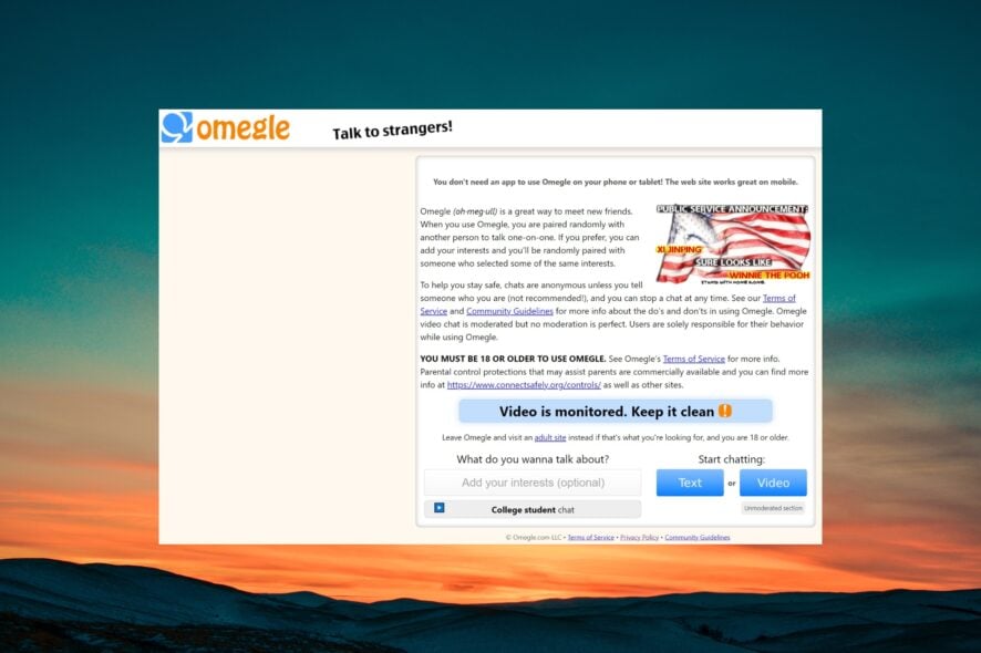 is omegle monitored