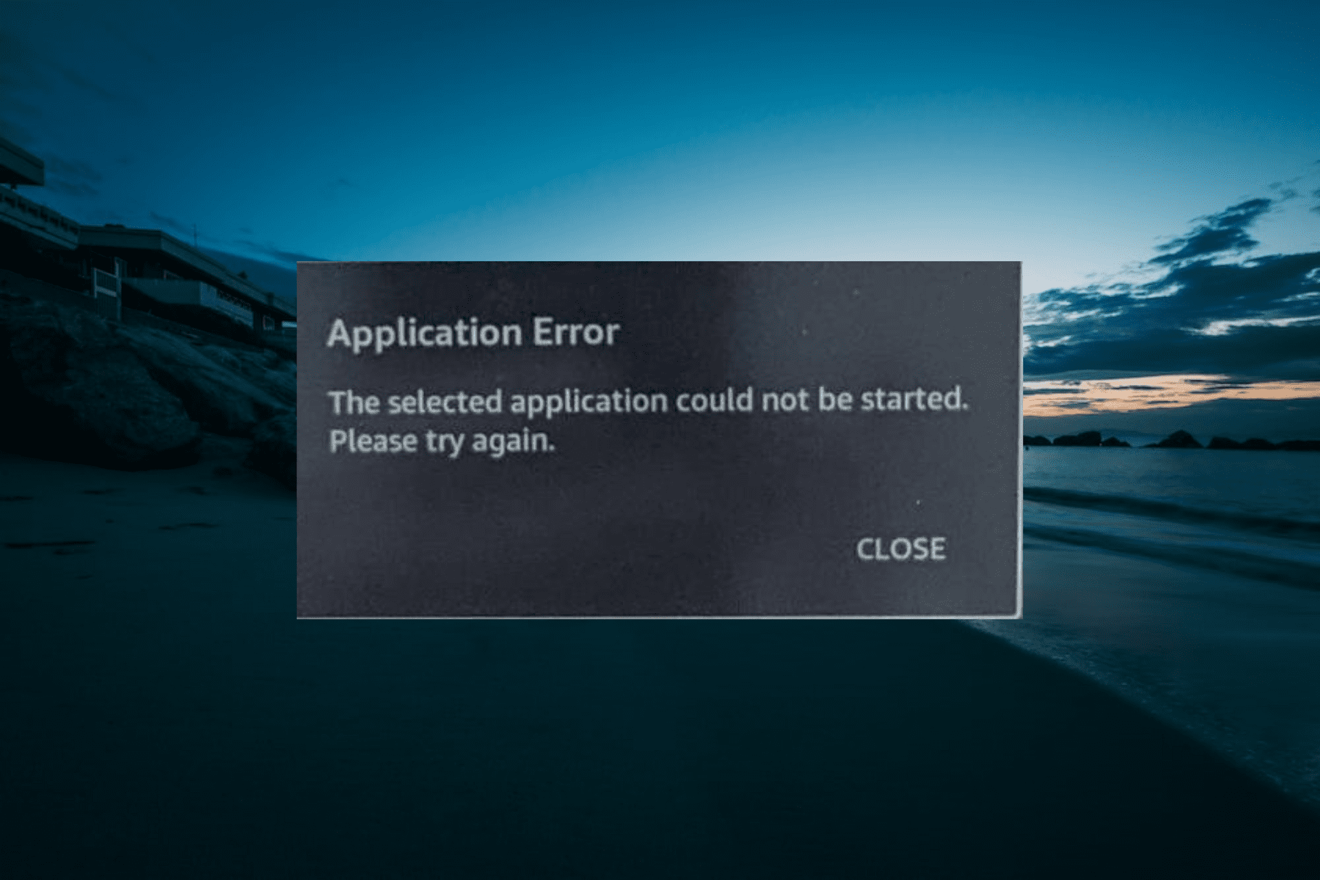 kindle application error