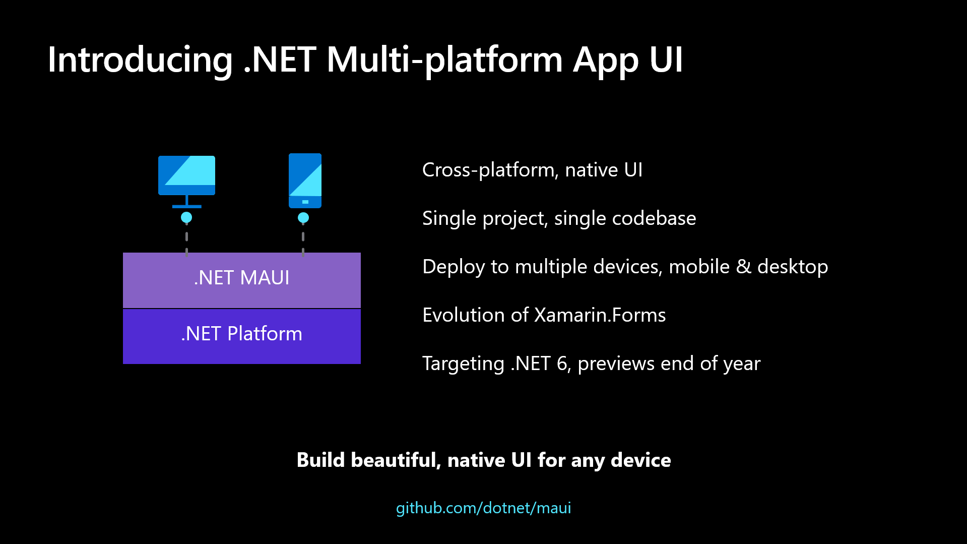 新しい MAUI フレームワーク (マルチプラットフォーム アプリ UI) - .NET 6.0