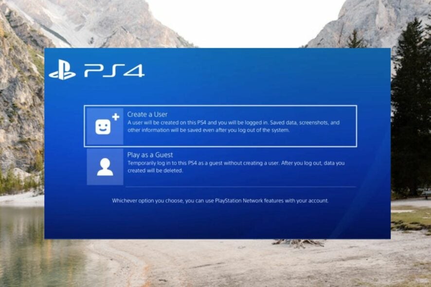 playstation can't create account