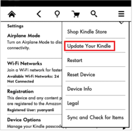 update your kindle