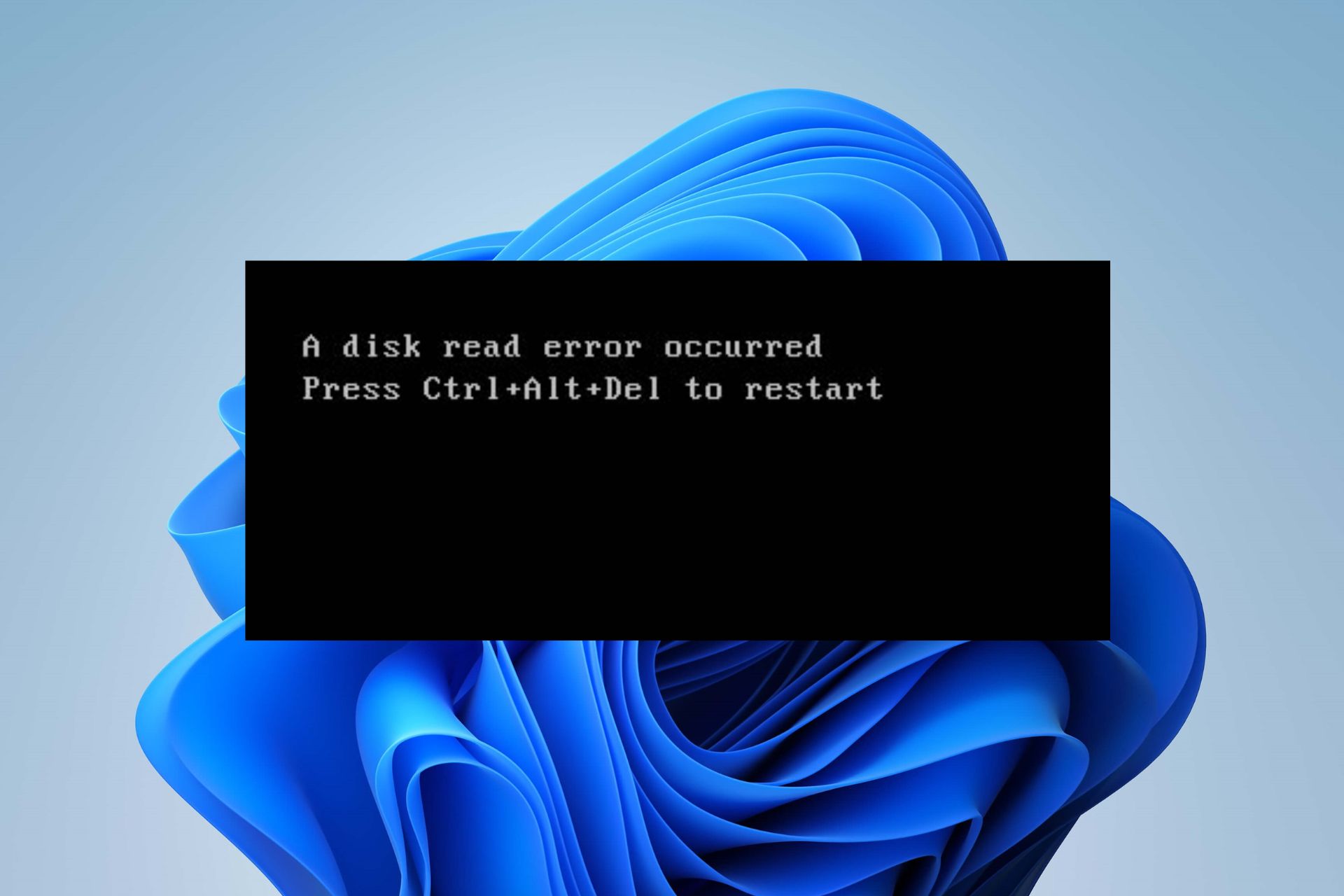 Fix A Disk Read Error Occurred