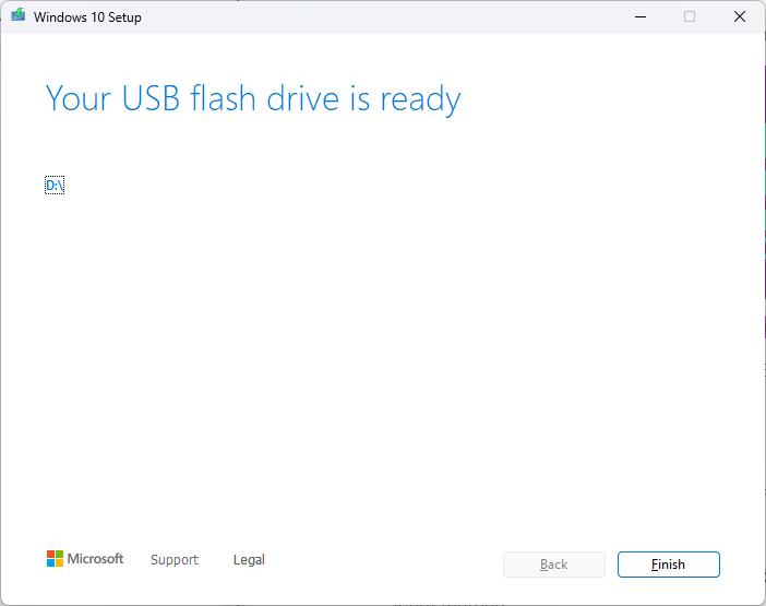 USB drive ready