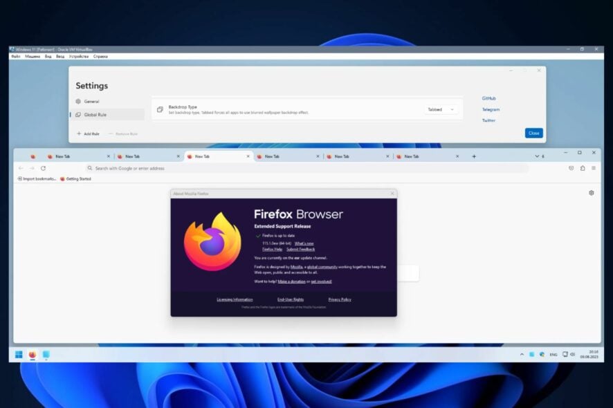 mica effect firefox