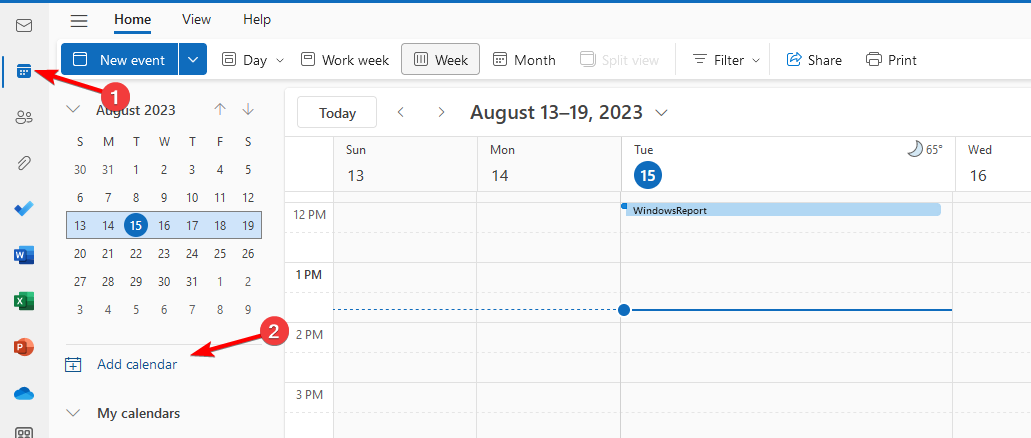 how to add .ics to outlook calendar