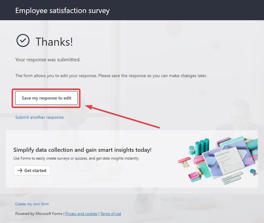 edit a response in microsoft forms