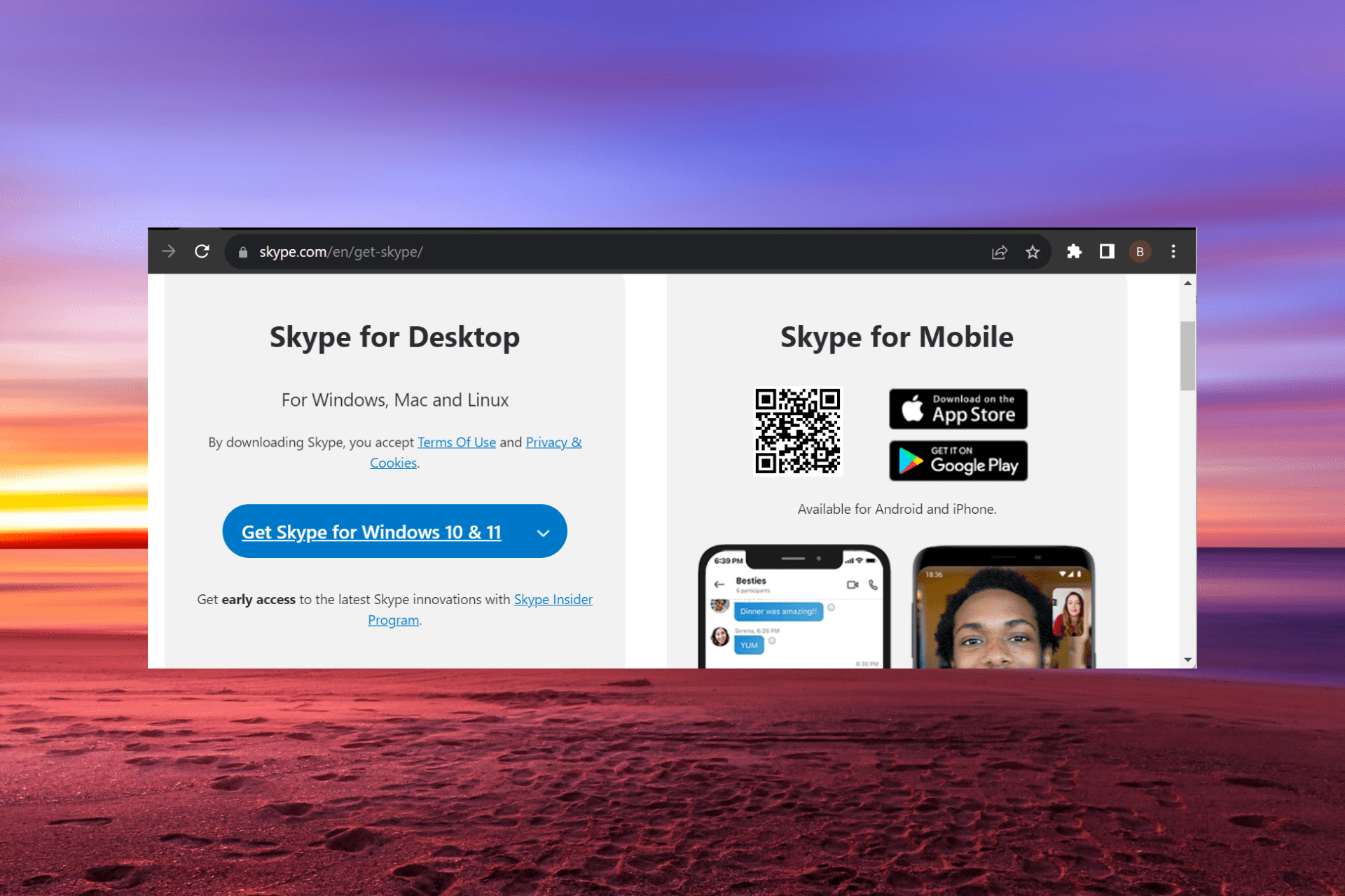 desktop skype windows 10