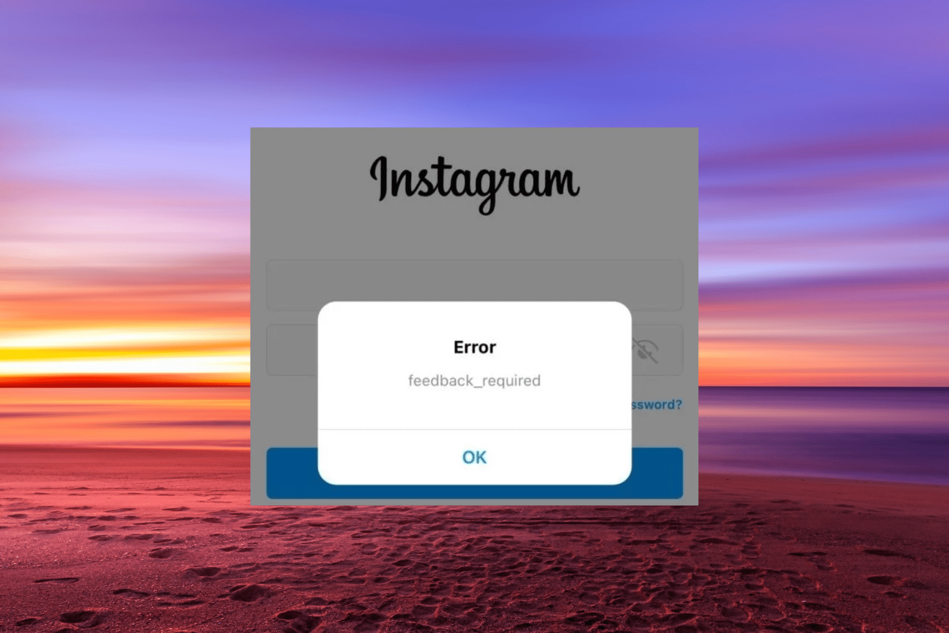 instagram error feedback required