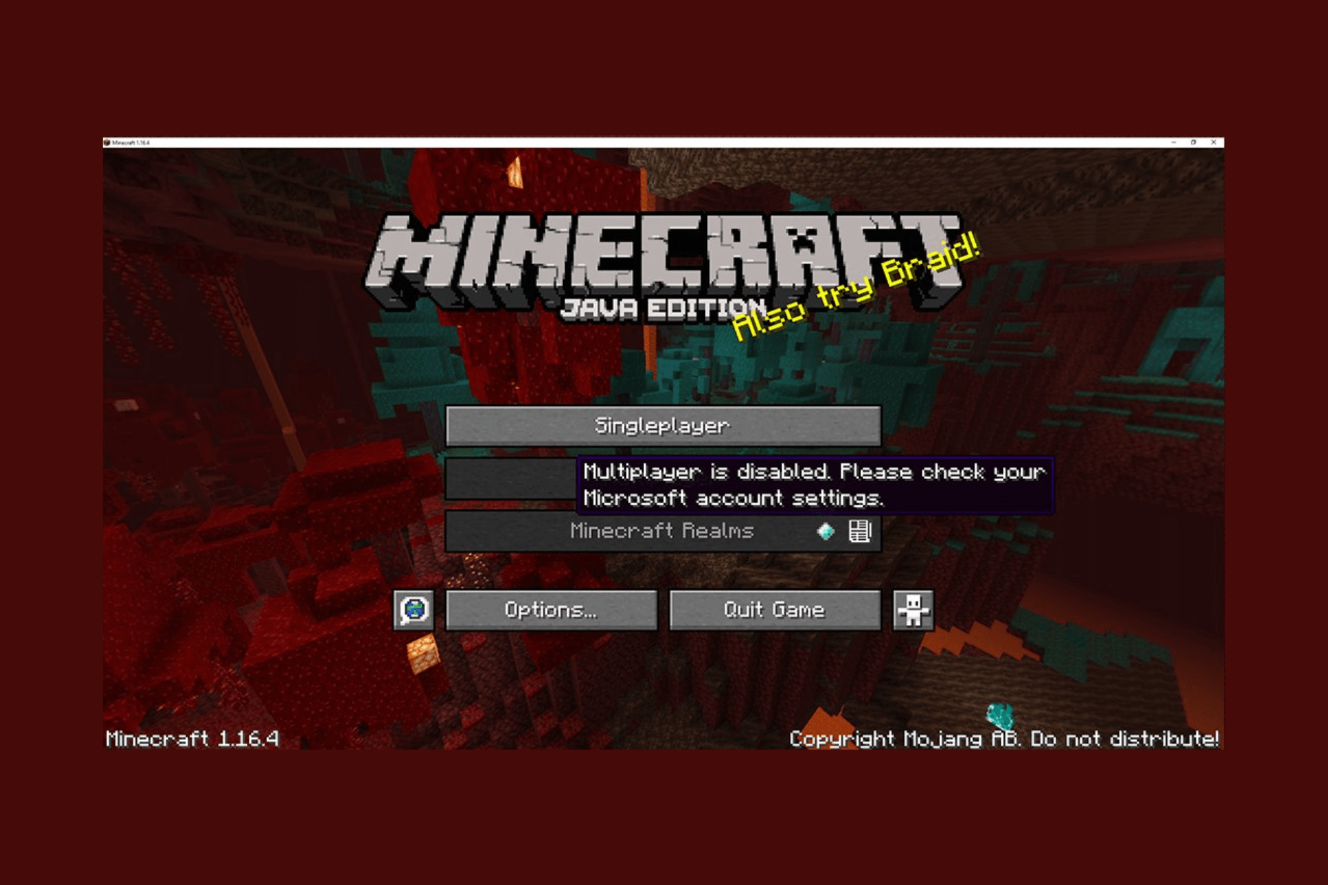minecraft not allowing multiplayer (1)