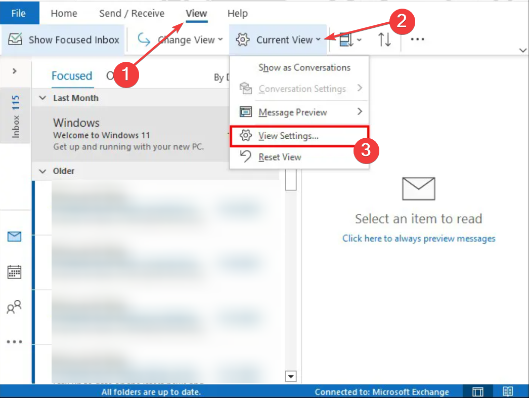 view current  how to color code emails in outlook