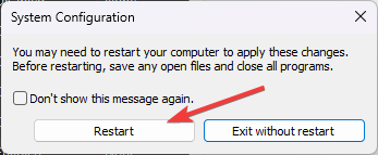 Reinicie el inicio limpio de Windows 11