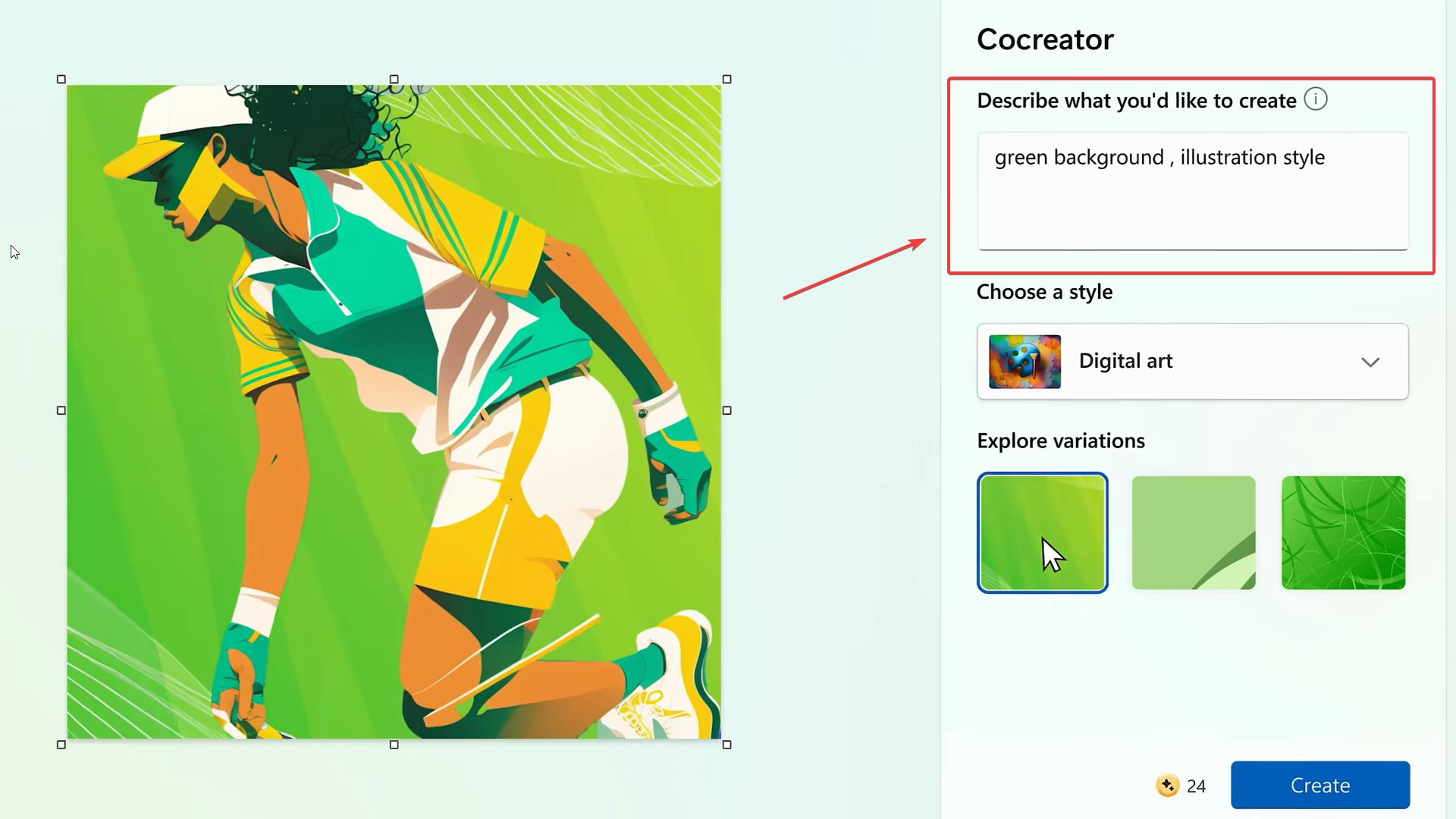 how to use cocreator in paint