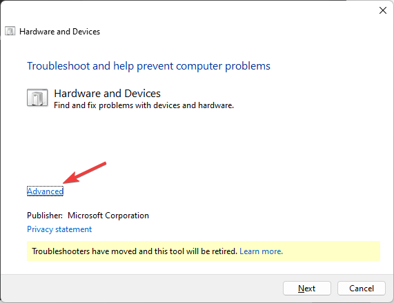 instalar desinstalar paso 1 - código de error 2503 Windows 11