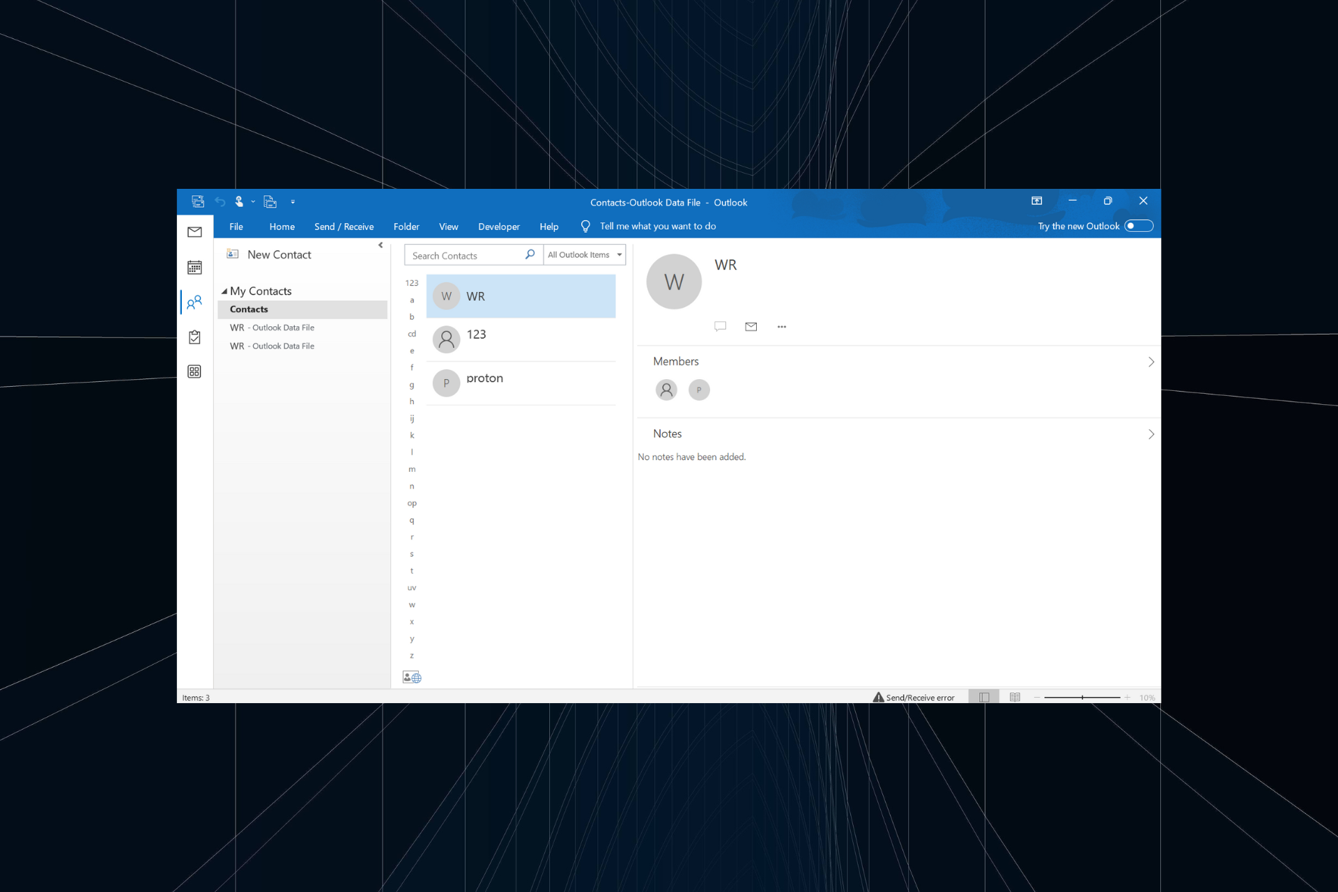 how to share contact group in outlook
