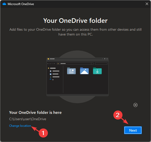 Change the location - Copy Files from OneDrive to another OneDrive