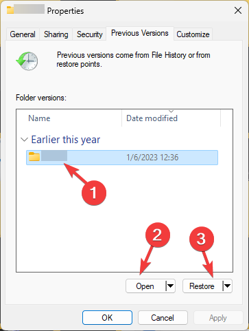 Seleccione Propiedades en el menú contextual: busque archivos restaurados desde la Papelera de reciclaje de Windows 11 si faltan