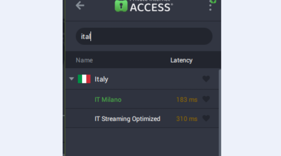 pia server italiani