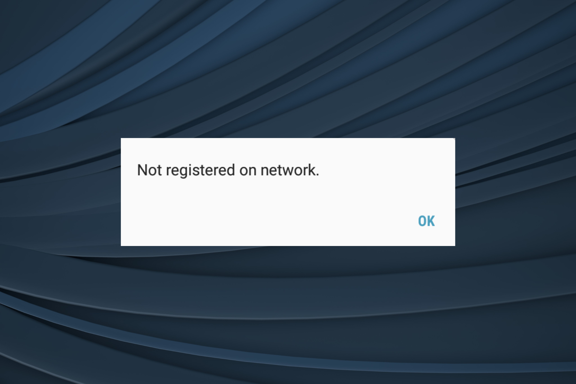 fix Vodafone Not registered on network error