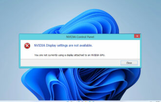 you are not currently using a display attached to an nvidia gpu