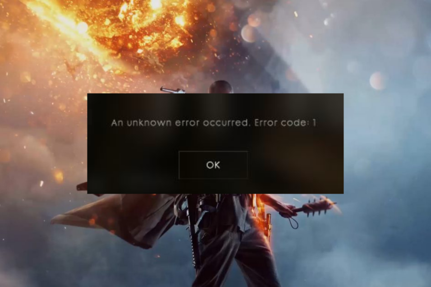 BF 1 error code 1