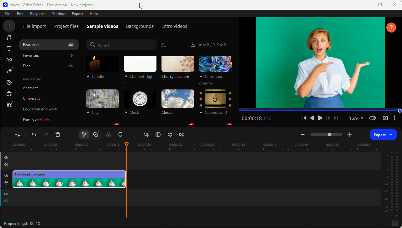 VideoEditor_remove a background from a video