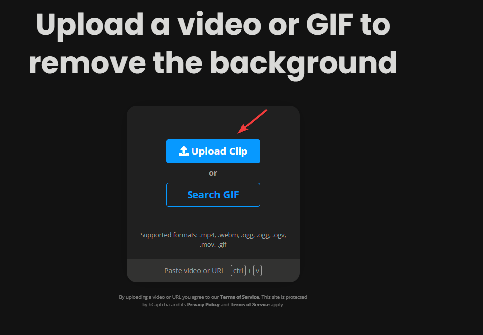 chrome_Upload clip - remove a video background