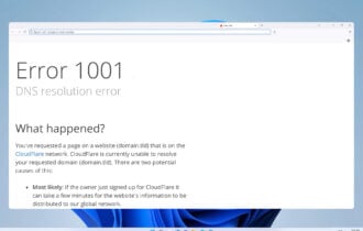 cloudflare error 1001