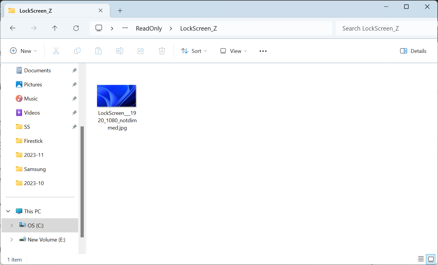 mutați imaginea pentru a remedia fundalul ecranului de blocare revine la ecran albastru Windows 11