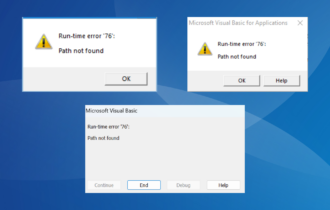 fix Run time error 76 in Windows