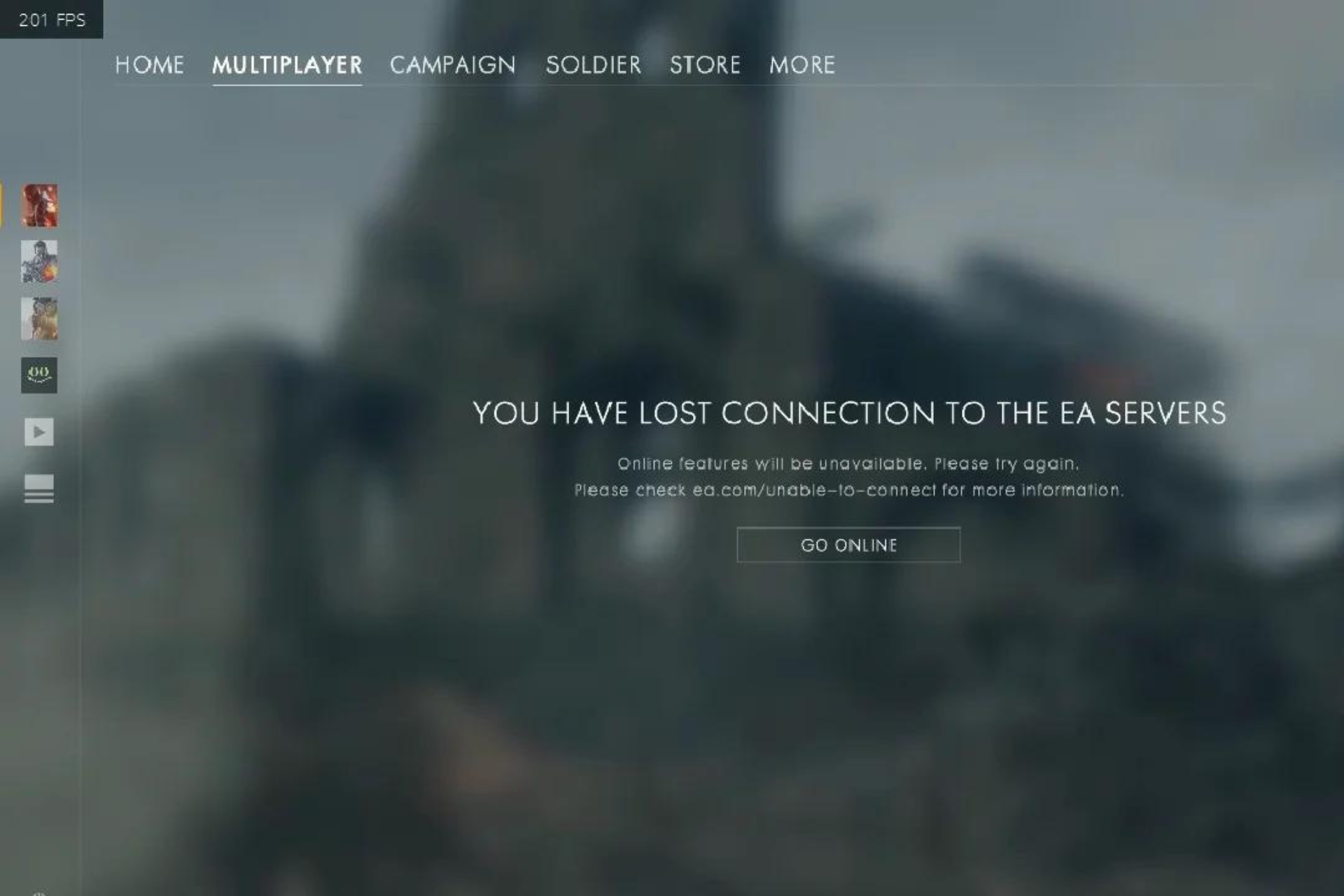 battlefield 1 can't connect