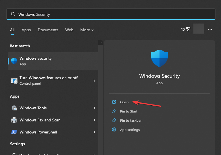Windows Security open Windows key - pbid.exe application error