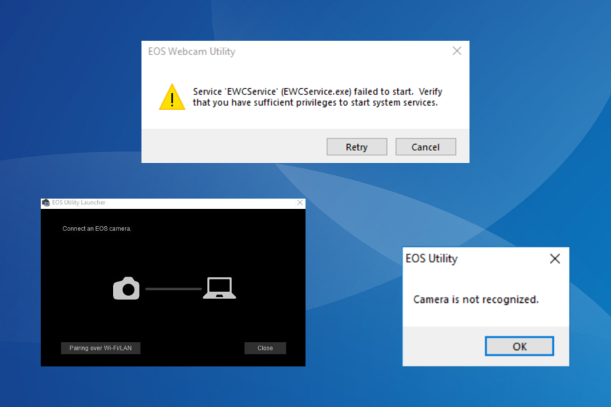 fix Canon EOS utility not working in Windows 11