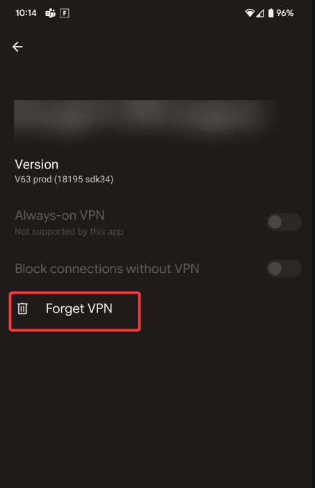 forget vpn android