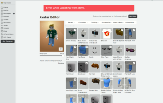 Error While Updating Worn Items on Roblox