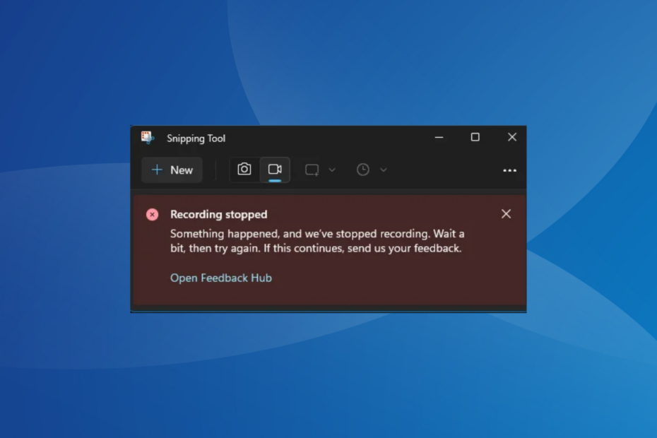 Snipping Tool: Recording Stopped Something Happened [Solved]