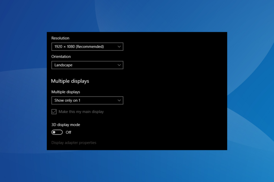 how to turn off 3d display mode on Windows 11