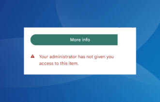 fix your administrator has not given you access to this item