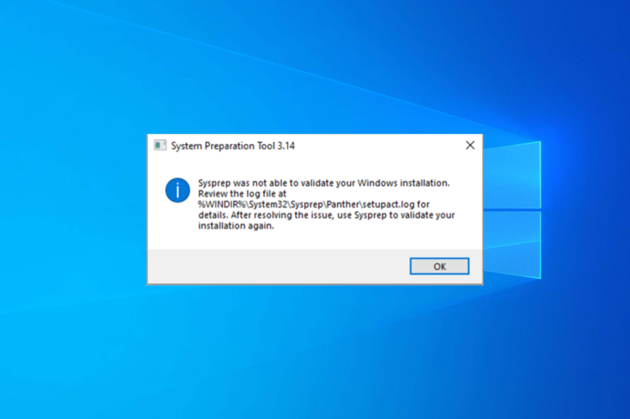 Sysprep Error on Windows 10 22H2 Post November 2023 Update