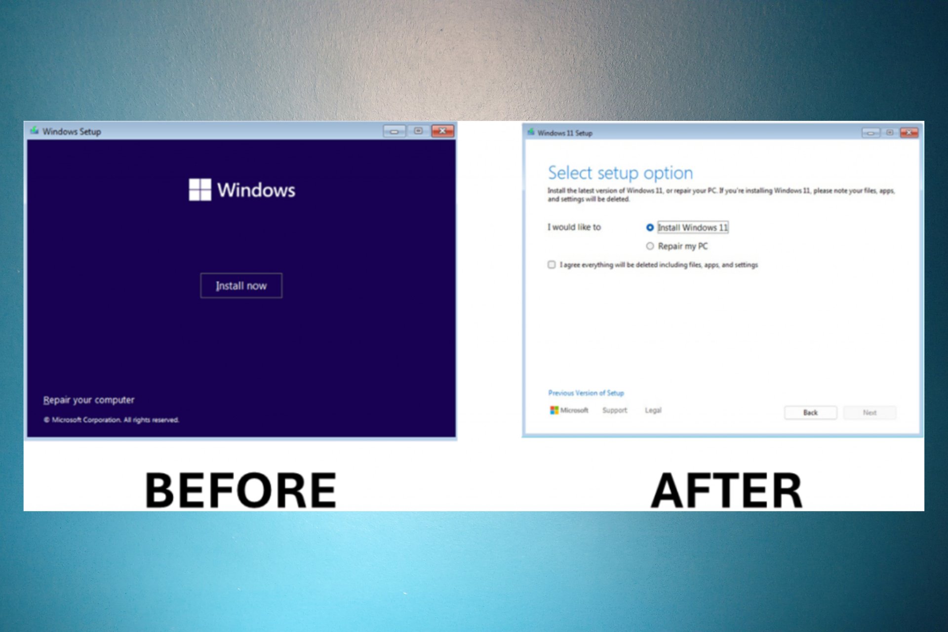 Microsoft changes the Windows Setup Experience