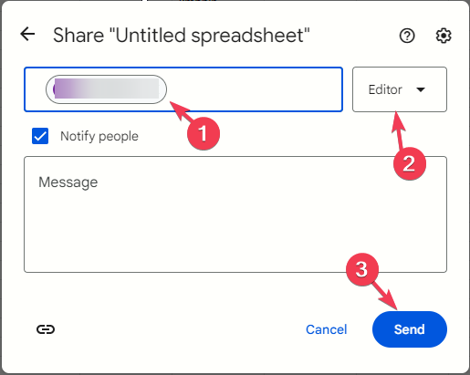 Email -  Give Edit Access to Google Sheets